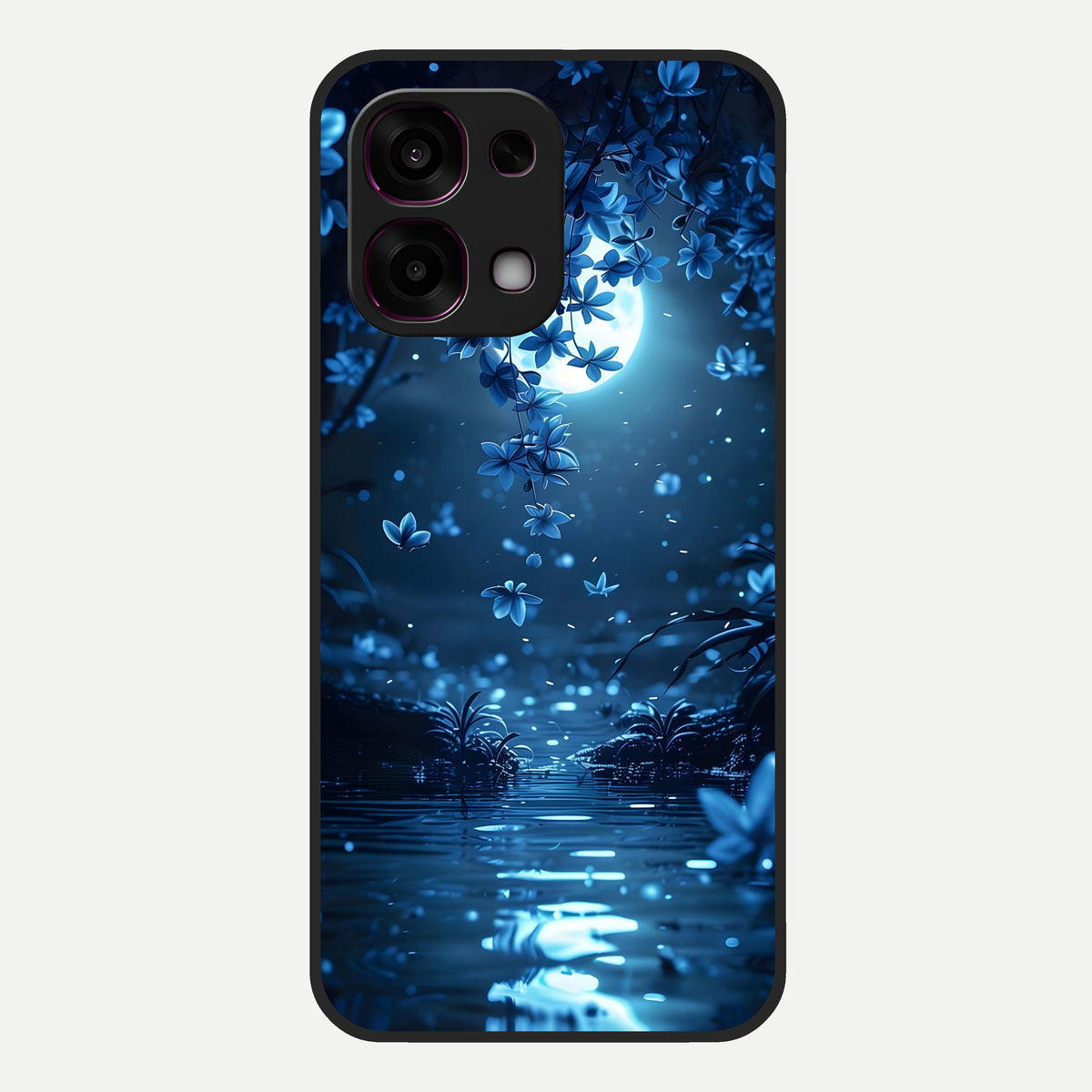 Moonlight Petal Dream Glass Case For Oppo F31 5G back cover – full design glossy printed glass finish