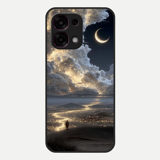  Moonlight Spark Path Glass Case For Oppo F31 5G back cover – full design glossy printed glass finish