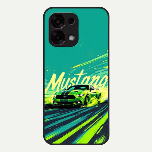  Mustang Bang Glass Case For Oppo F31 5G back cover – full design glossy printed glass finish