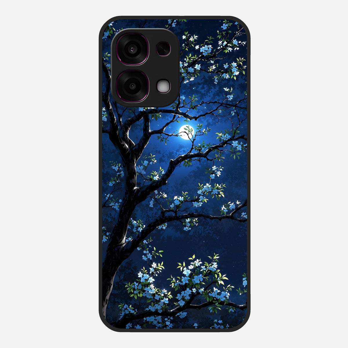  Mystic Floral Night Glass Case For Oppo F31 5G back cover – full design glossy printed glass finish