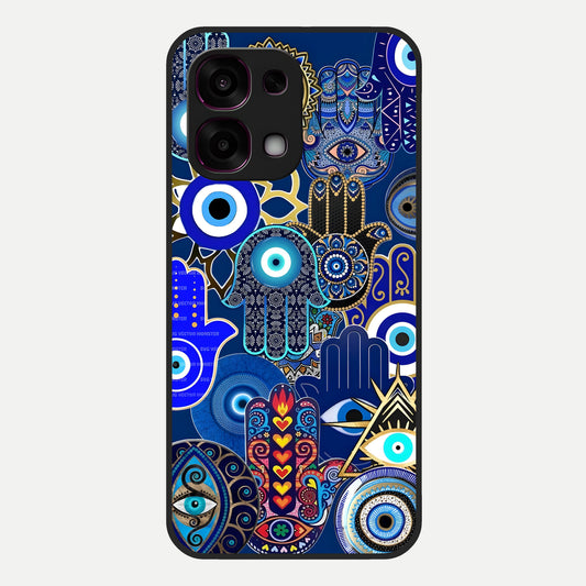  Mystic Palm Guard Glass Case For Oppo F31 5G back cover – full design glossy printed glass finish