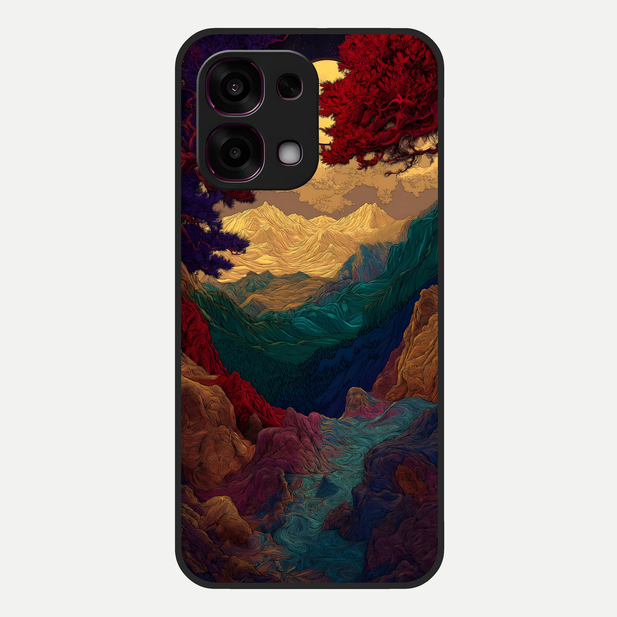  Mystic Valley Light Glass Case For Oppo F31 5G back cover – full design glossy printed glass finish