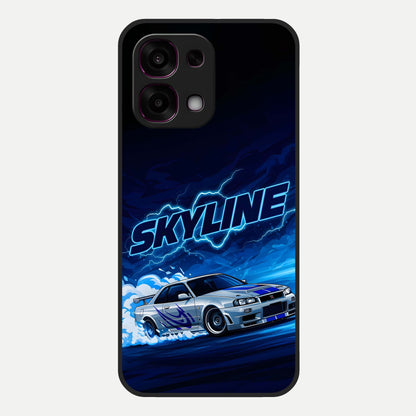  Neon Drift Beast Glass Case For Oppo F31 5G back cover – full design glossy printed glass finish