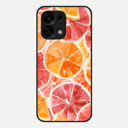  Orange Fruits Pattern Glass Case For Oppo F31 5G back cover – full design glossy printed glass finish