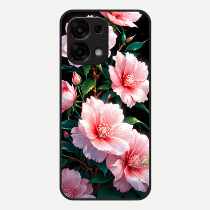  Peach Flower Glass Case For Oppo F31 5G back cover – full design glossy printed glass finish