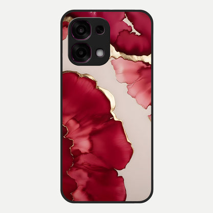 Pink And White Marble Glass Case For Oppo F31 5G back cover – full design glossy printed glass finish