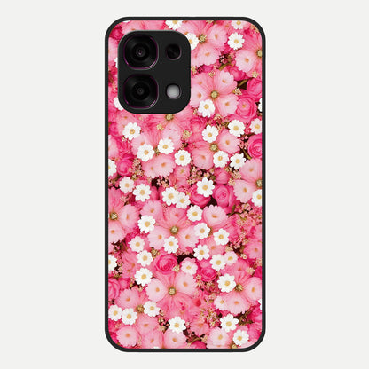  Pink Daisy Bliss Glass Case For Oppo F31 5G back cover – full design glossy printed glass finish