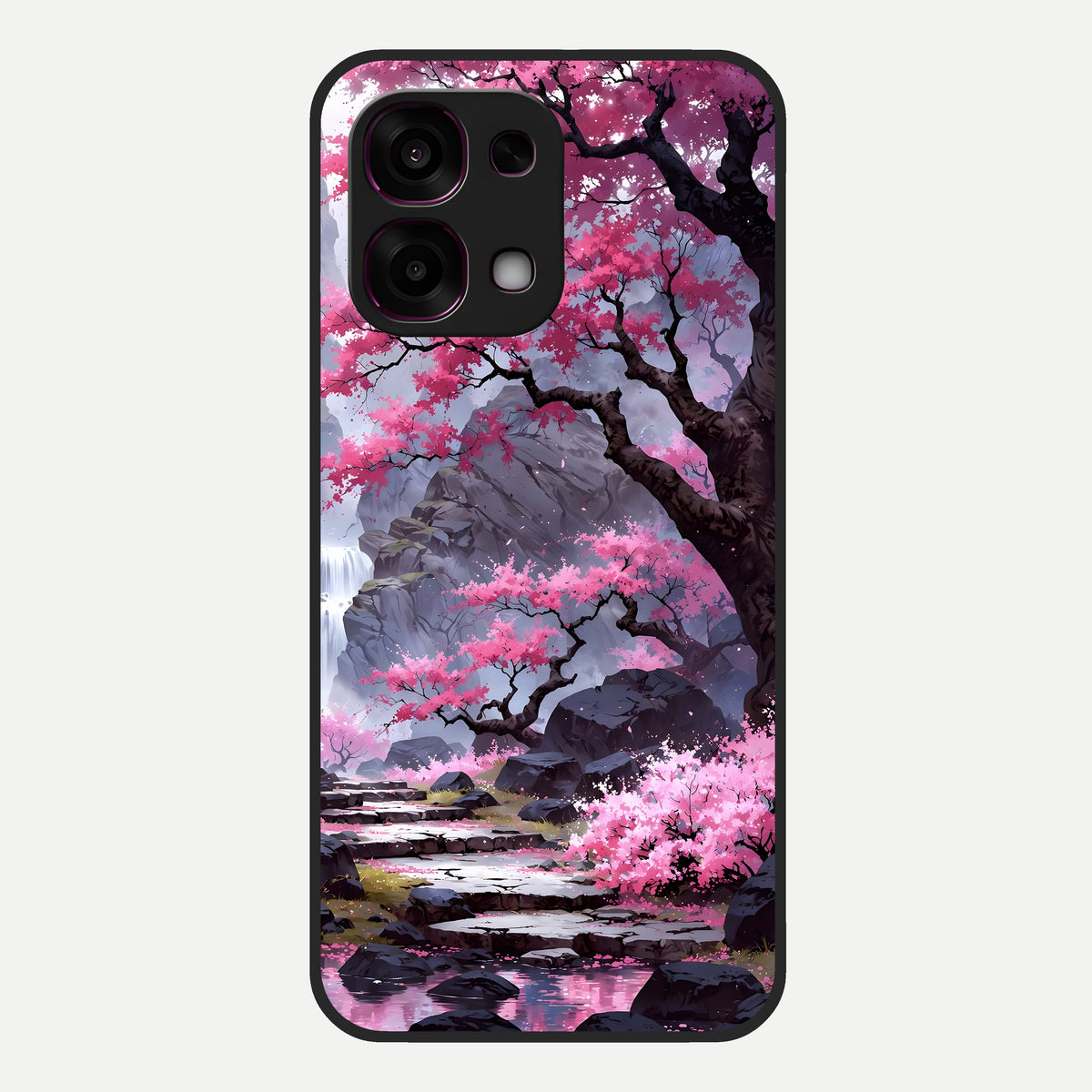  Pink Sunflower Glow Glass Case For Oppo F31 5G back cover – full design glossy printed glass finish