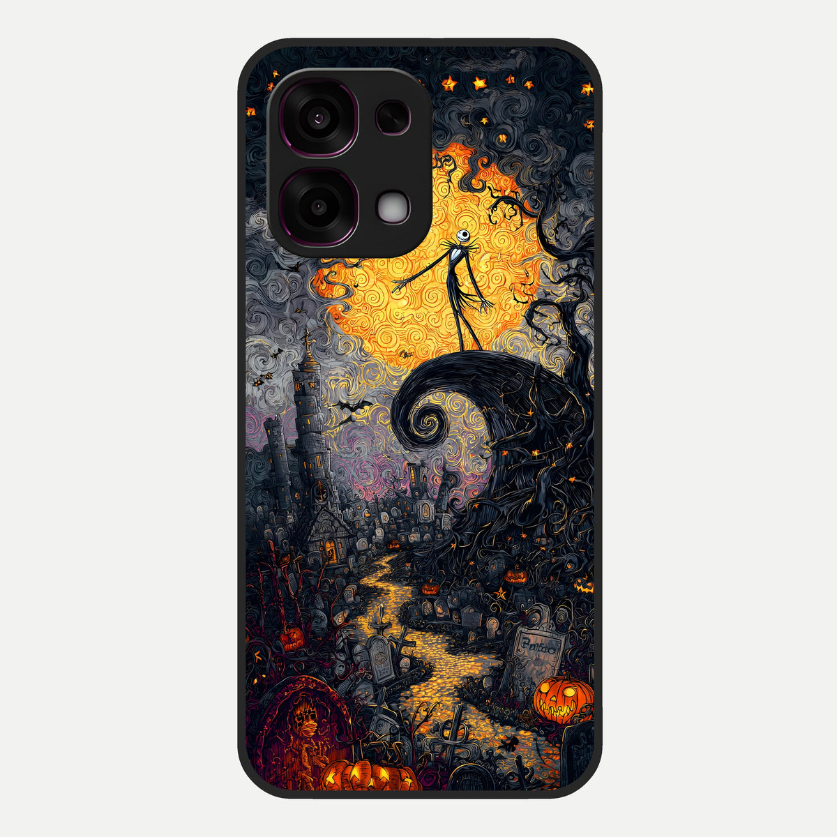  Pumpkin Moonlight Tale Glass Case For Oppo F31 5G back cover – full design glossy printed glass finish