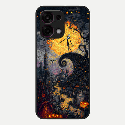  Pumpkin Moonlight Tale Glass Case For Oppo F31 5G back cover – full design glossy printed glass finish