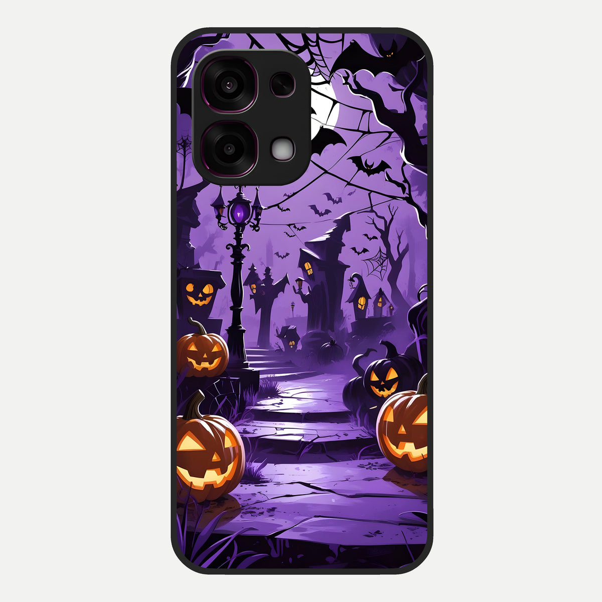  Pumpkin Patch Halloween Glass Case For Oppo F31 5G back cover – full design glossy printed glass finish