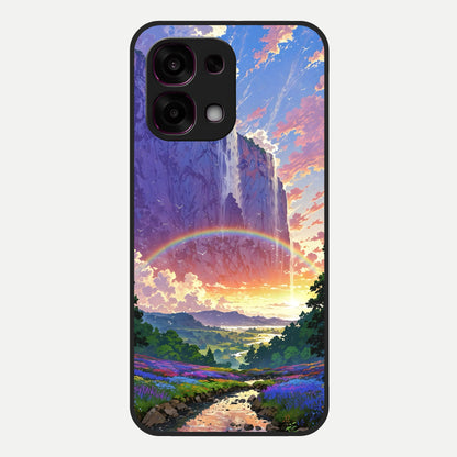  Rainbow Valley Dream Glass Case For Oppo F31 5G back cover – full design glossy printed glass finish
