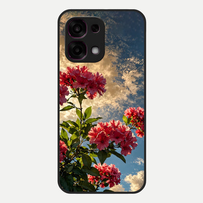  Red Bloom Skies Glass Case For Oppo F31 5G back cover – full design glossy printed glass finish