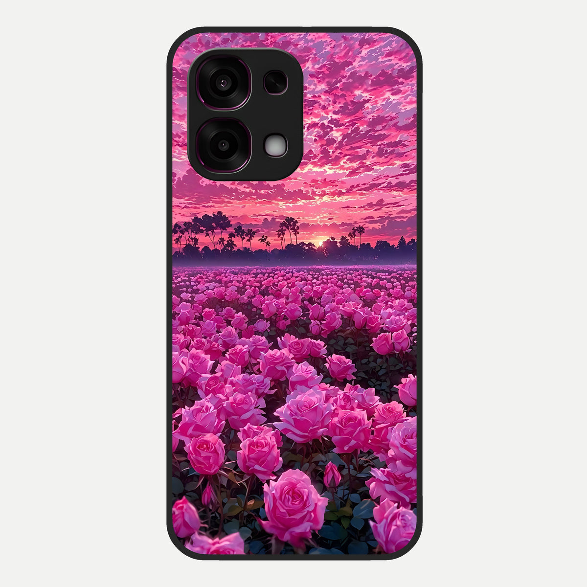  Rose Sunset Valley Glass Case For Oppo F31 5G back cover – full design glossy printed glass finish