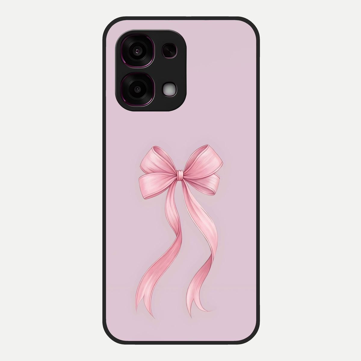  Soft Blush Bow Glass Case For Oppo F31 5G back cover – full design glossy printed glass finish