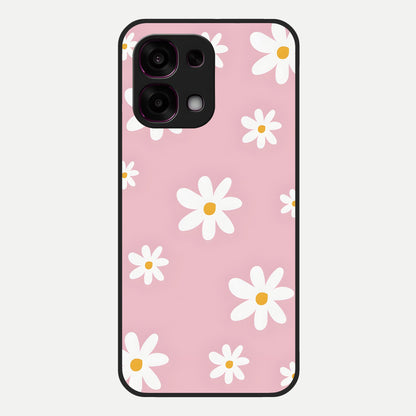  Soft Daisy Bliss Glass Case For Oppo F31 5G back cover – full design glossy printed glass finish
