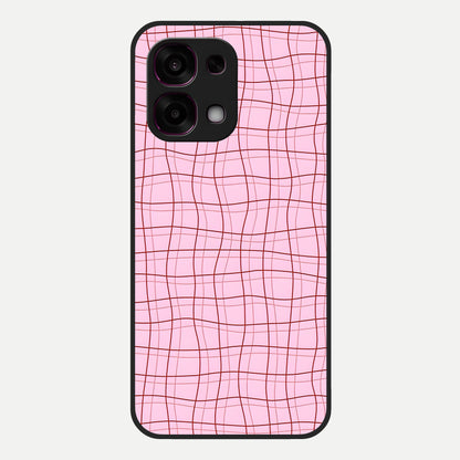  Soft Grid Bliss Glass Case For Oppo F31 5G back cover – full design glossy printed glass finish