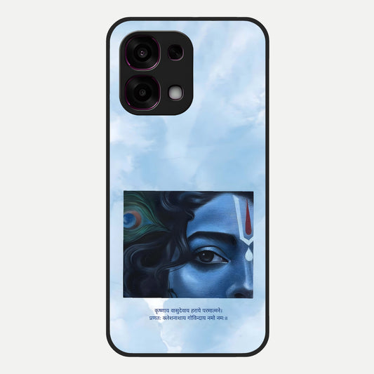  Spiritual Krishna Glass Case For Oppo F31 5G back cover – full design glossy printed glass finish