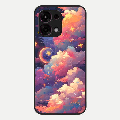  Starlit Dream Clouds Glass Case For Oppo F31 5G back cover – full design glossy printed glass finish