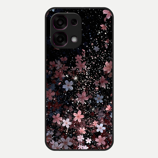  Starlit Flower Dreams Glass Case For Oppo F31 5G back cover – full design glossy printed glass finish
