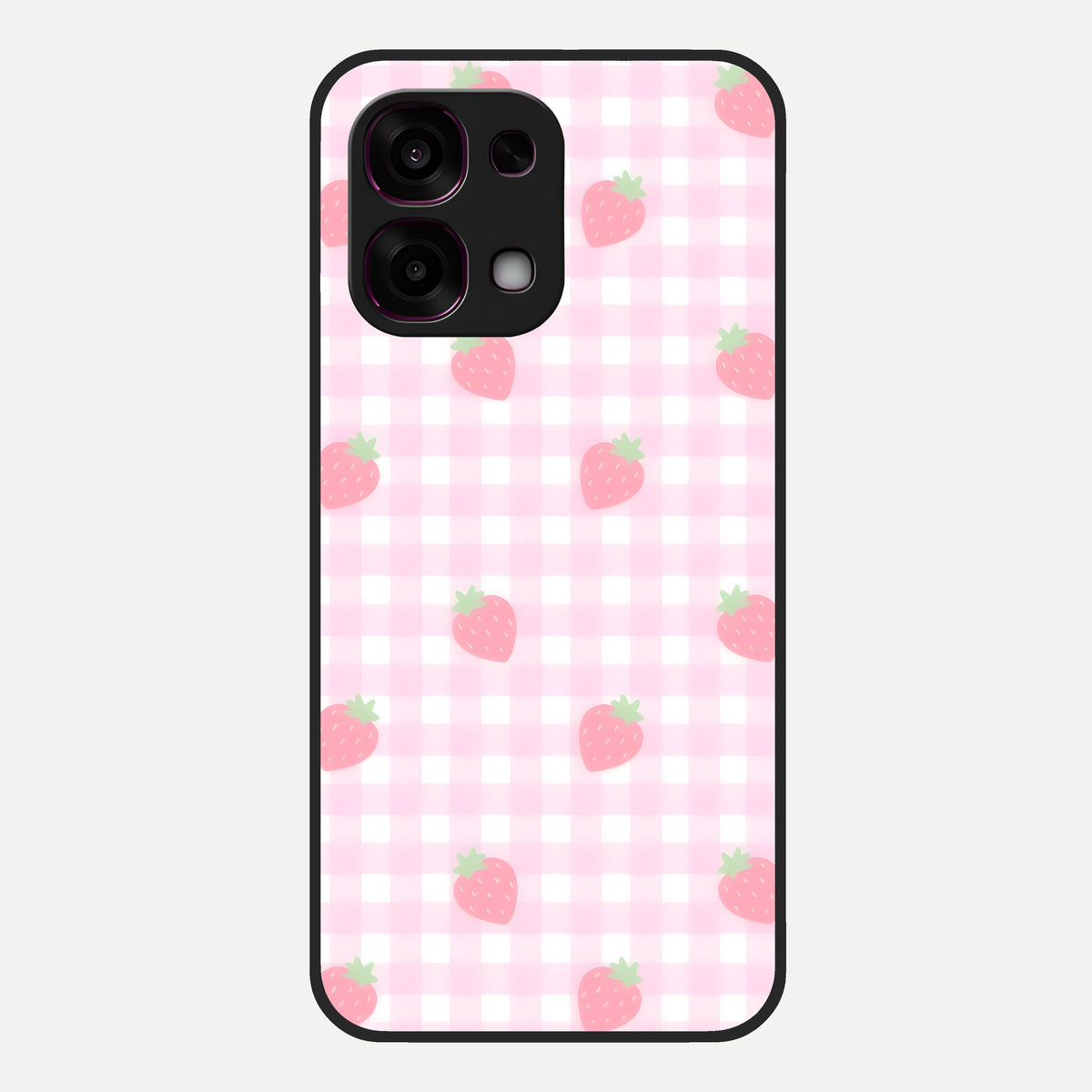  Strawberry Picnic Love Glass Case For Oppo F31 5G back cover – full design glossy printed glass finish