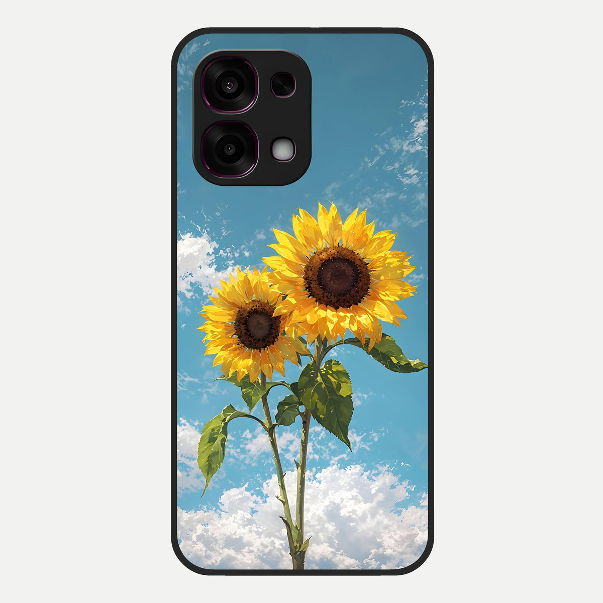  Sunlit Daisy Glow Glass Case For Oppo F31 5G back cover – full design glossy printed glass finish