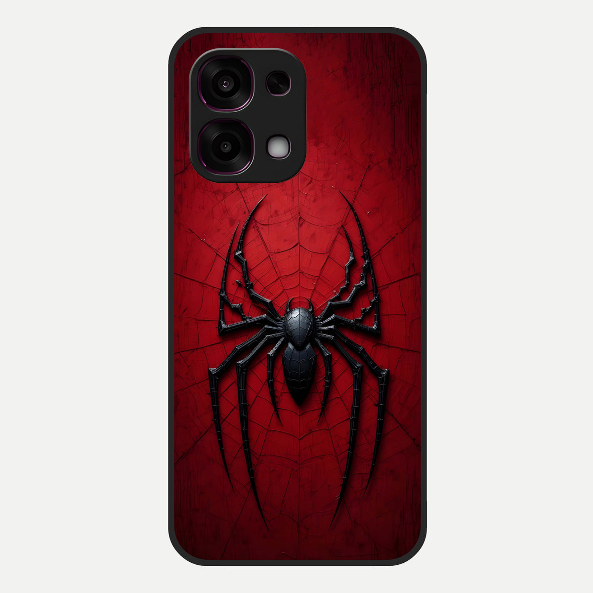  Superhero Web Emblem Glass Case For Oppo F31 5G back cover – full design glossy printed glass finish