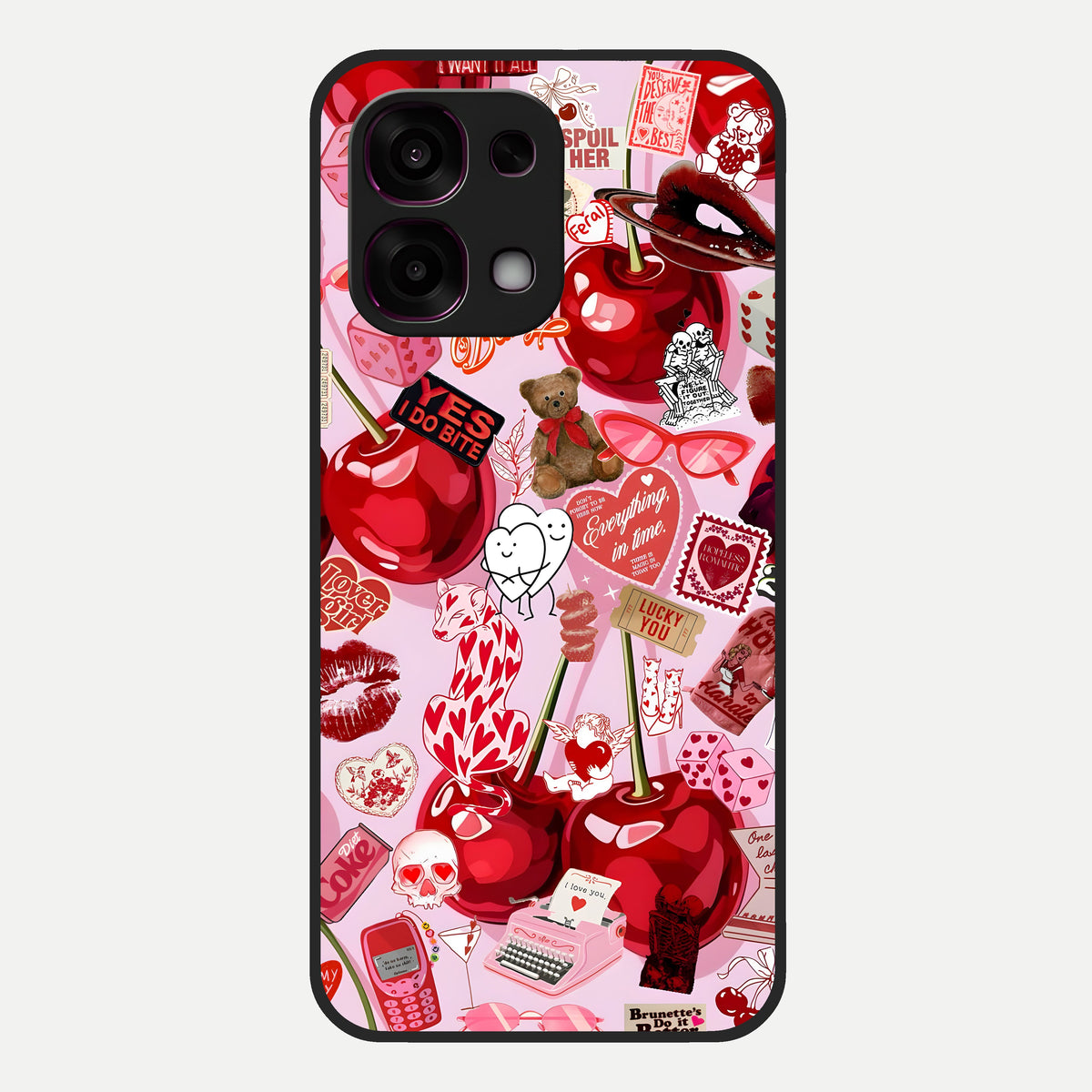  Sweet Cherry Chaos Glass Case For Oppo F31 5G back cover – full design glossy printed glass finish