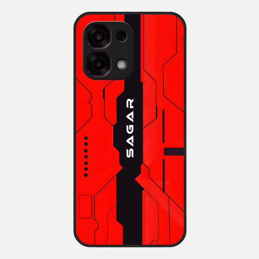  Voltage Rise CYBERPUNK Custom Name Glass Case For Oppo F31 5G back cover – personalized glossy printed glass finish