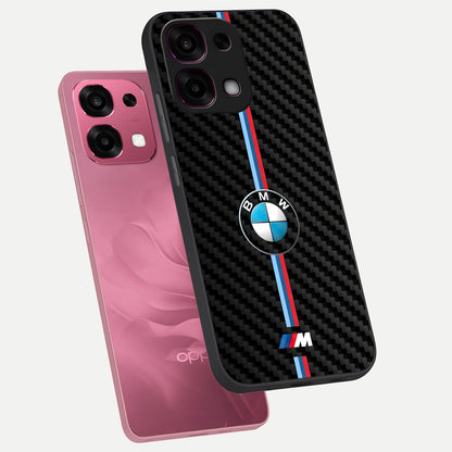  BMW Pattern phone case For Oppo F31 5G showing premium glass back cover with detailed artwork