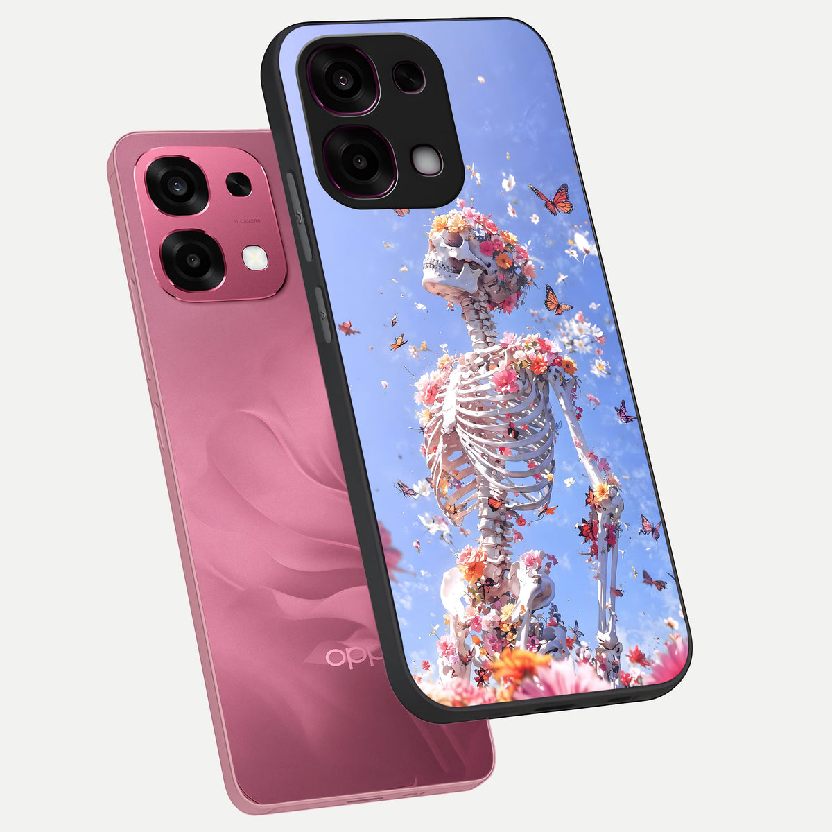  Bloom Beyond Bones phone case For Oppo F31 5G showing premium glass back cover with detailed artwork