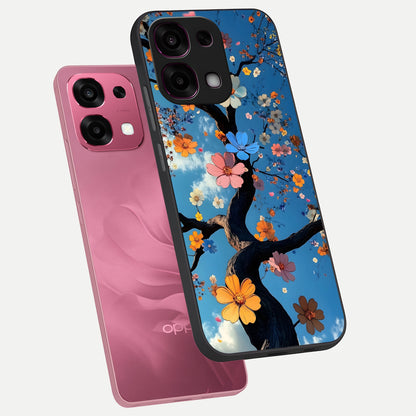  Blossom Dream Sky phone case For Oppo F31 5G showing premium glass back cover with detailed artwork