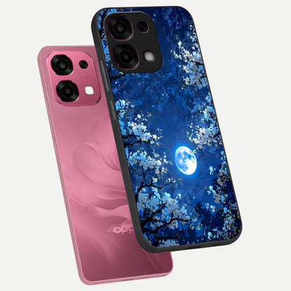  Blossom Moonlight Sky phone case For Oppo F31 5G showing premium glass back cover with detailed artwork