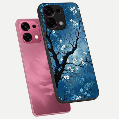  Blue Tree Serenity phone case For Oppo F31 5G showing premium glass back cover with detailed artwork