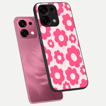  Blush Flower Pop phone case For Oppo F31 5G showing premium glass back cover with detailed artwork