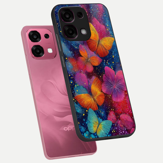  Butterfly Dream Mist phone case For Oppo F31 5G showing premium glass back cover with detailed artwork