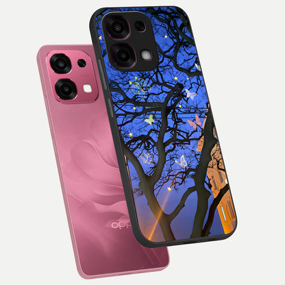  Butterfly Night Magic phone case For Oppo F31 5G showing premium glass back cover with detailed artwork