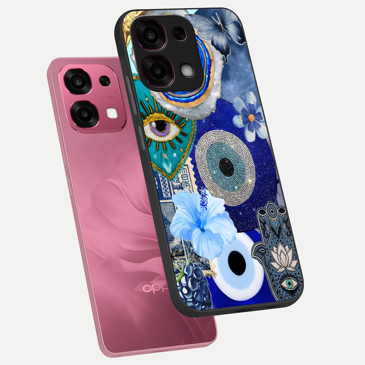 Celestial Blue Vision phone case For Oppo F31 5G showing premium glass back cover with detailed artwork