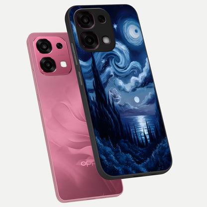  Celestial Dream Van Gogh phone case For Oppo F31 5G showing premium glass back cover with detailed artwork