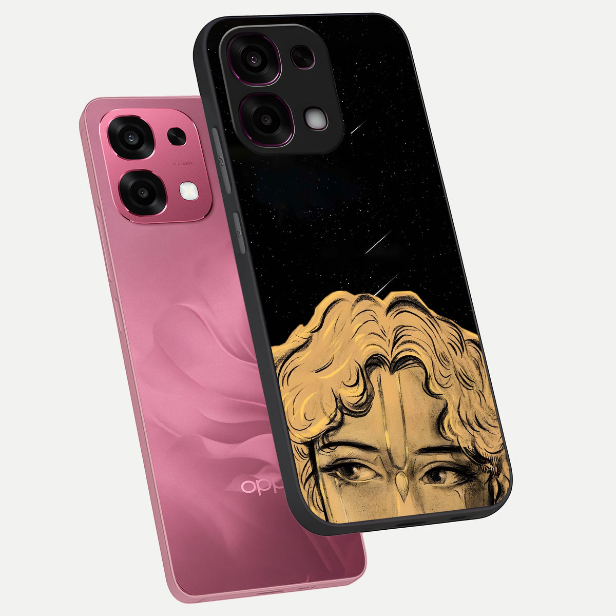  Celestial Gods Plan phone case For Oppo F31 5G showing premium glass back cover with detailed artwork