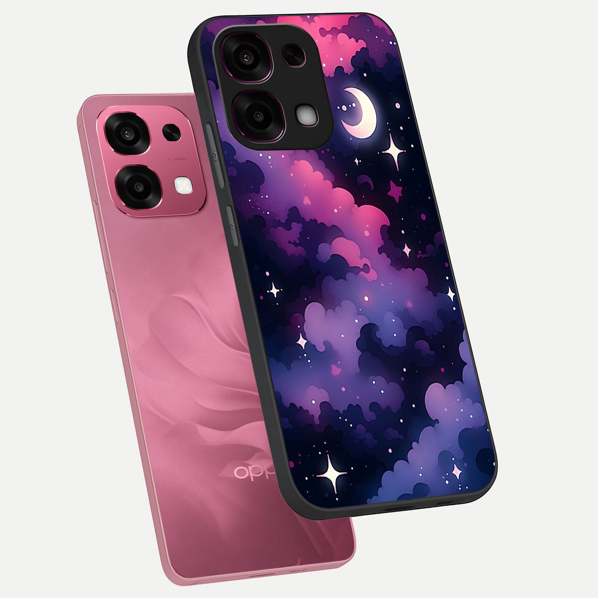  Celestial Moon Magic phone case For Oppo F31 5G showing premium glass back cover with detailed artwork