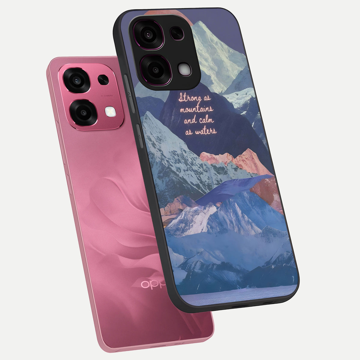  Celestial Mountain Calm phone case For Oppo F31 5G showing premium glass back cover with detailed artwork