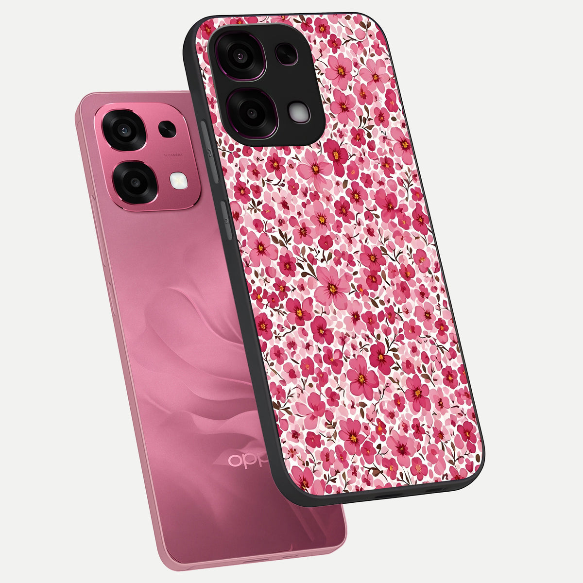  Cherry Blossom Charm phone case For Oppo F31 5G showing premium glass back cover with detailed artwork