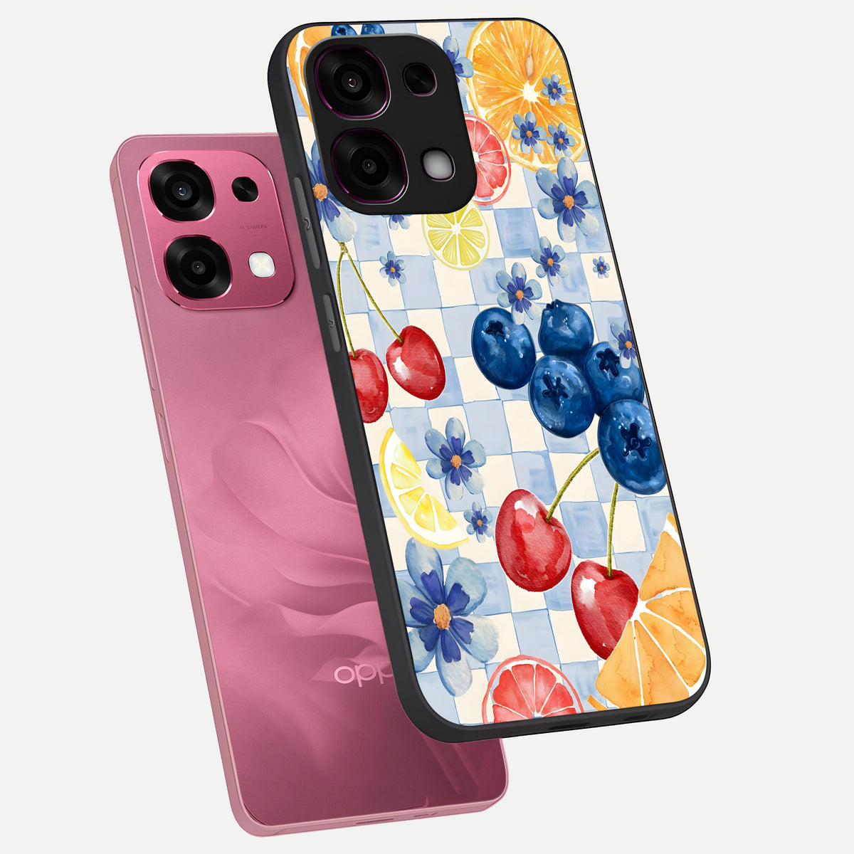  Citrus Bloom Joy phone case For Oppo F31 5G showing premium glass back cover with detailed artwork