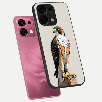  Clever Eagle phone case For Oppo F31 5G showing premium glass back cover with detailed artwork
