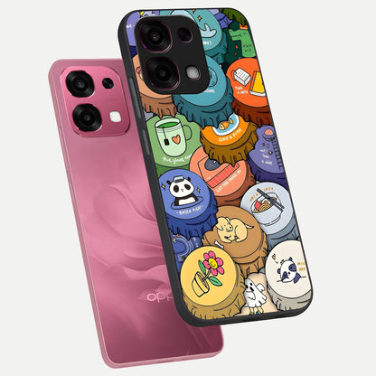  Coins Patterns phone case For Oppo F31 5G showing premium glass back cover with detailed artwork