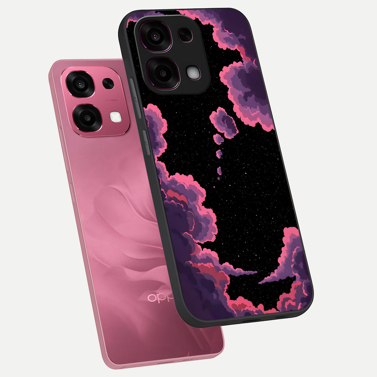 Cosmic Cloud Journey phone case For Oppo F31 5G showing premium glass back cover with detailed artwork