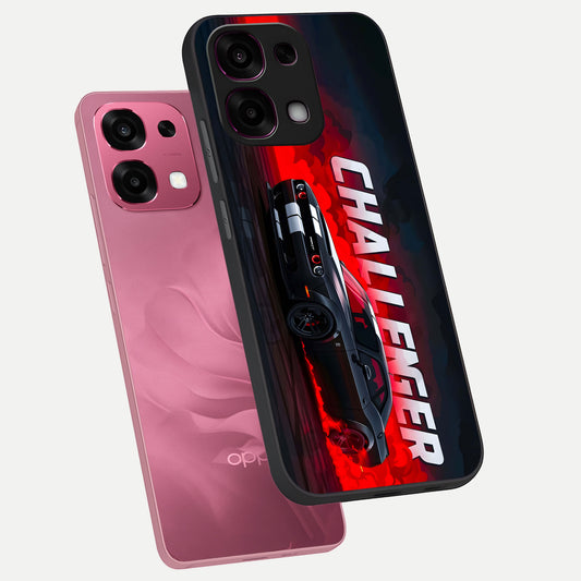  Crimson Challenger Fury phone case For Oppo F31 5G showing premium glass back cover with detailed artwork