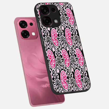  Crimson Paisley Charm phone case For Oppo F31 5G showing premium glass back cover with detailed artwork