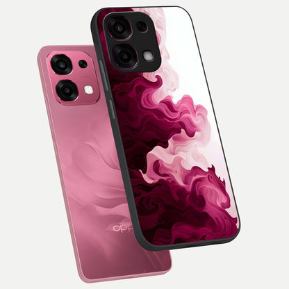  Crimson Wave Flow phone case For Oppo F31 5G showing premium glass back cover with detailed artwork